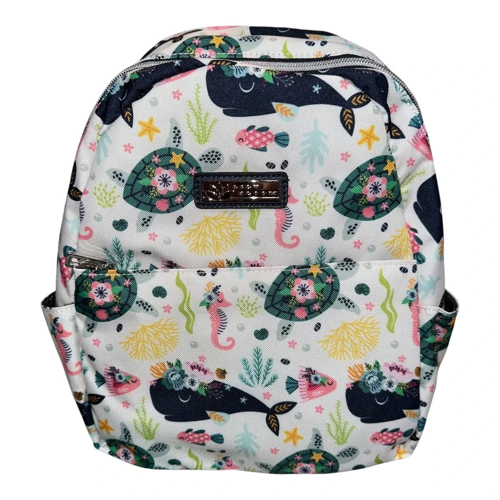 LILY BLOOM Eden Backpack Ocean Turtles Recycled Plastic Karma Bloom Whales NEW